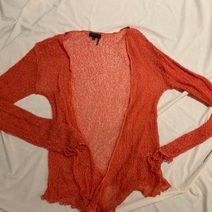 TRICOTTO CORAL OPEN FRONT CARDIGAN SWEATER ONE SZ